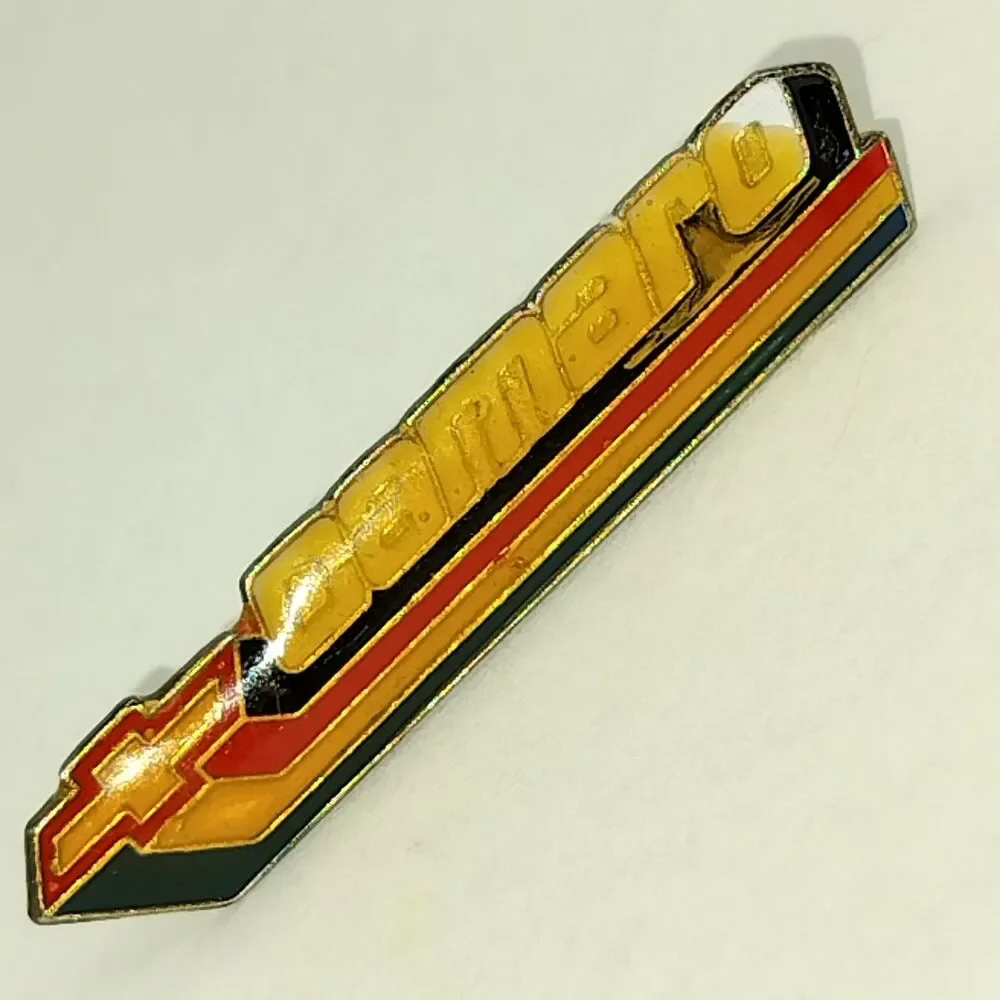Vintage Chevrolet Camaro Bowtie Hat Lapel Pin Automotive Automobilia